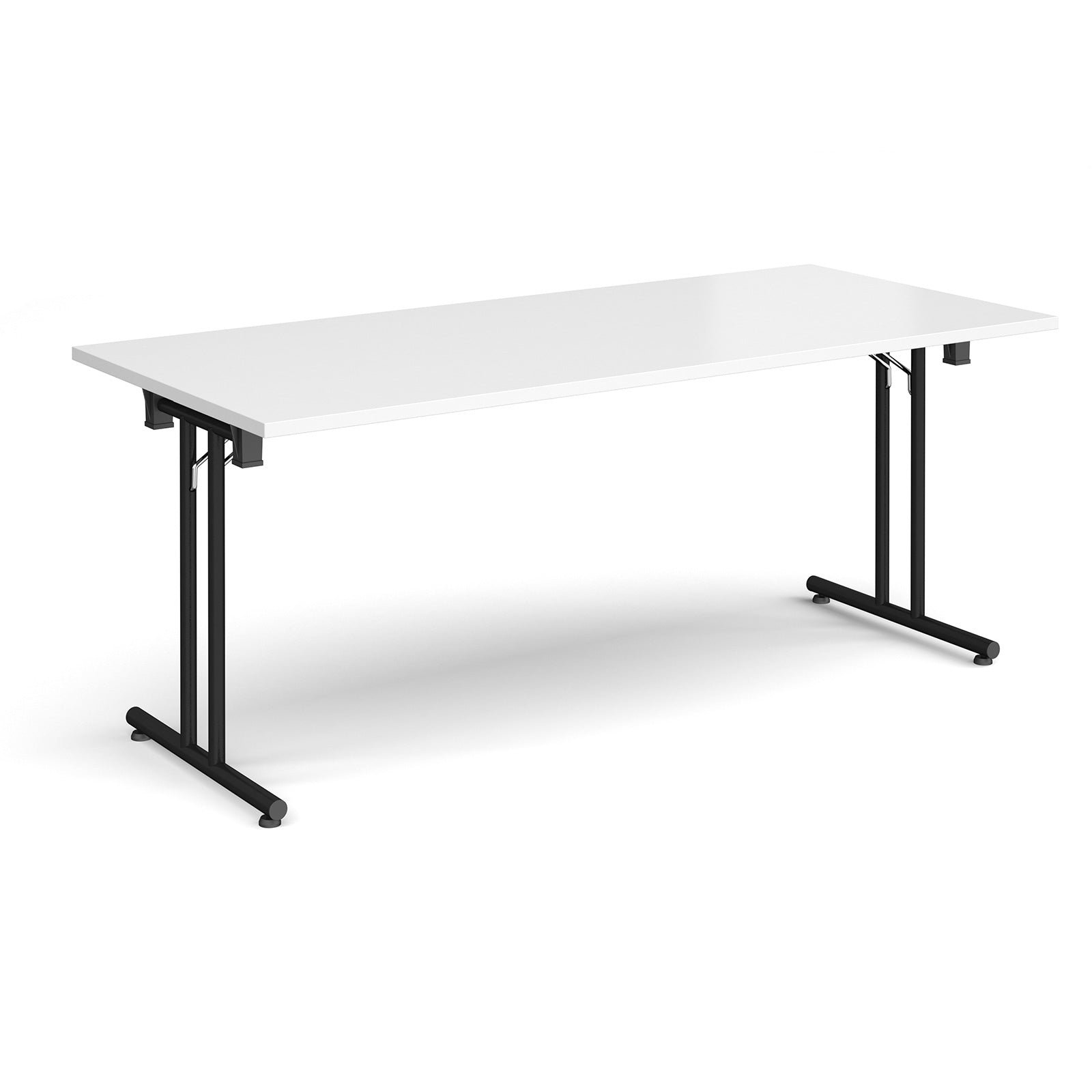 Rectangular folding leg table with straight feet