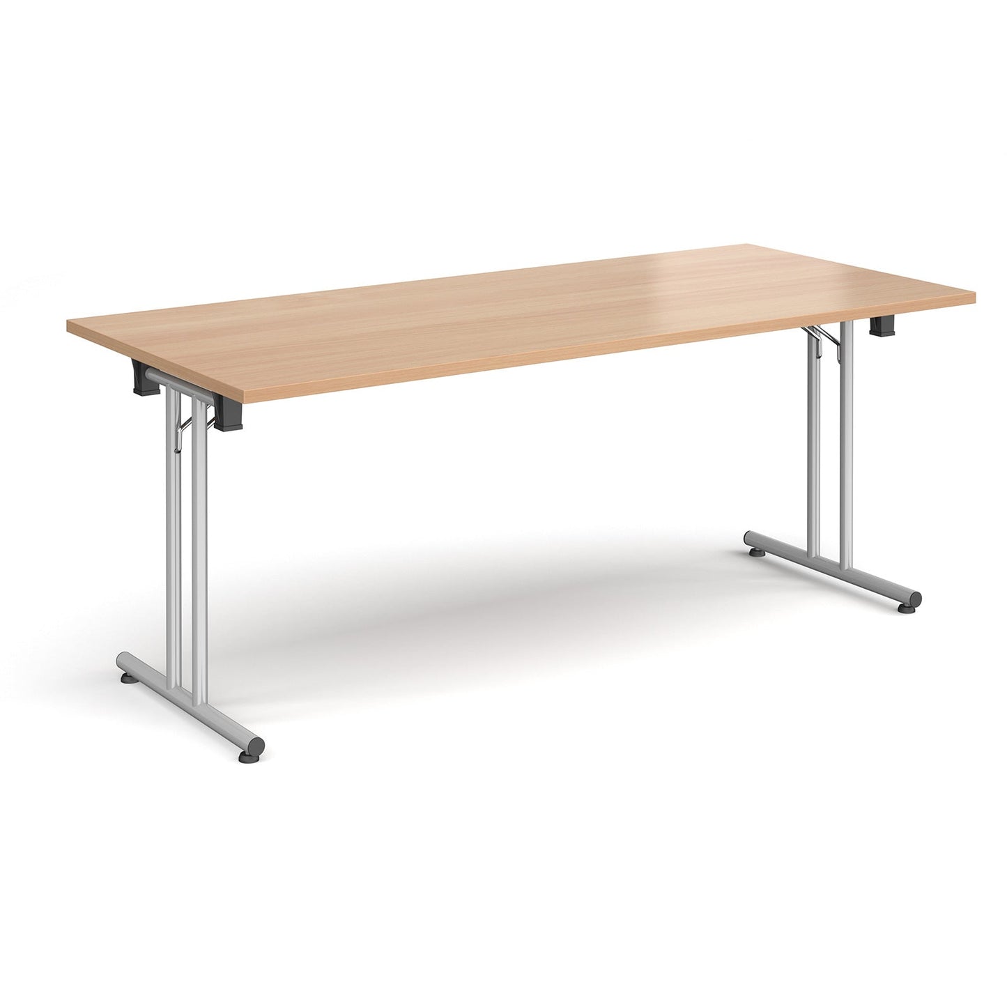 Rectangular folding leg table with straight feet