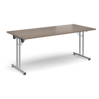 Rectangular folding leg table with straight feet