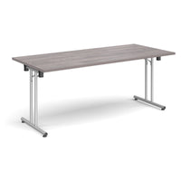 Rectangular folding leg table with straight feet