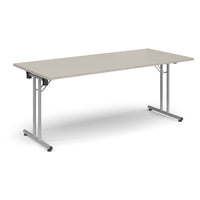 Rectangular folding leg table with straight feet
