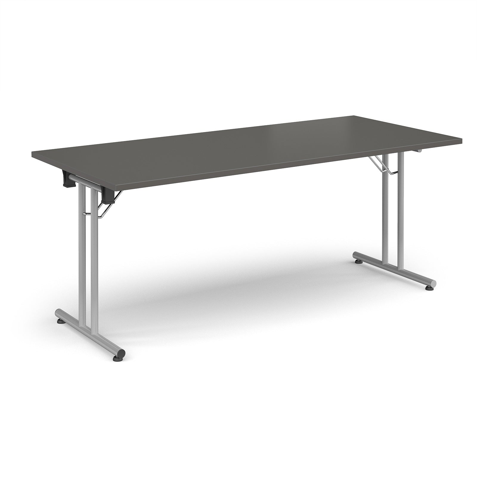 Rectangular folding leg table with straight feet