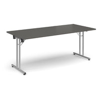 Rectangular folding leg table with straight feet