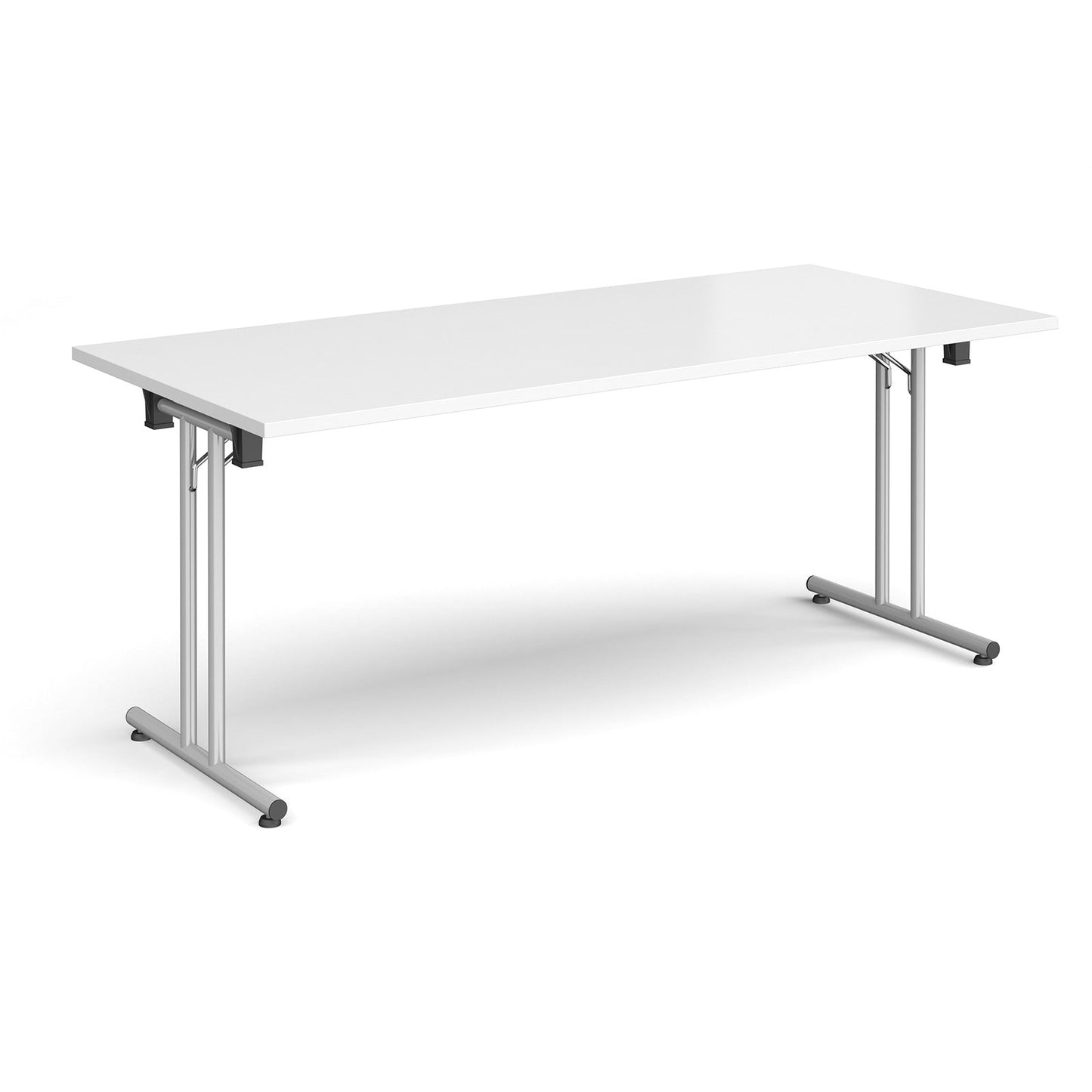 Rectangular folding leg table with straight feet
