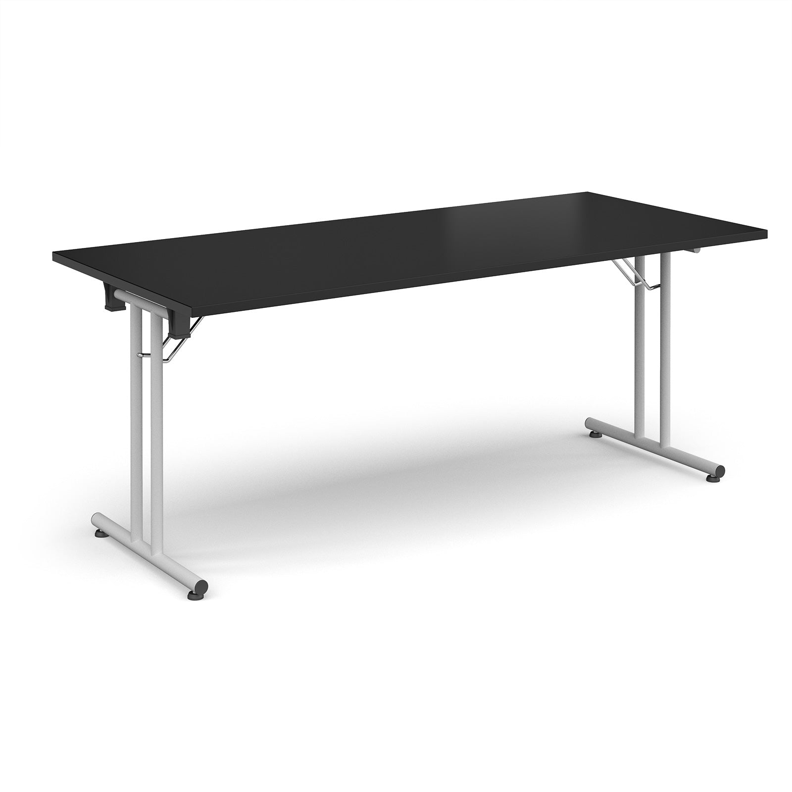 Rectangular folding leg table with straight feet