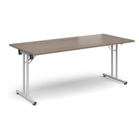 Rectangular folding leg table with straight feet