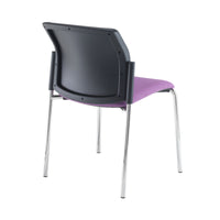 Santana 4 leg stacking chair fully upholstered