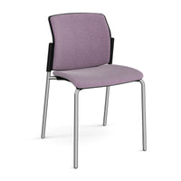 Santana 4 leg stacking chair fully upholstered