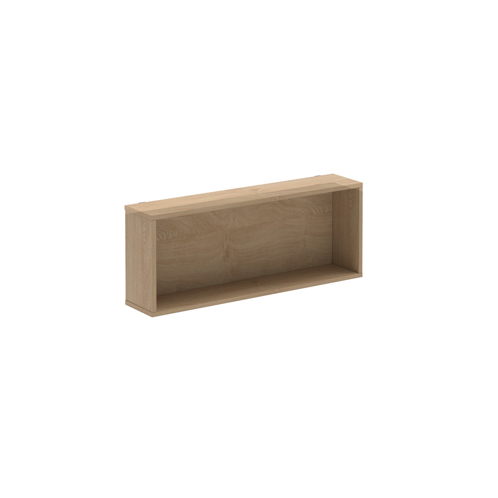 Show wooden box storage add-on 200mm deep for mobile A-frame caddy system - Kendal oak