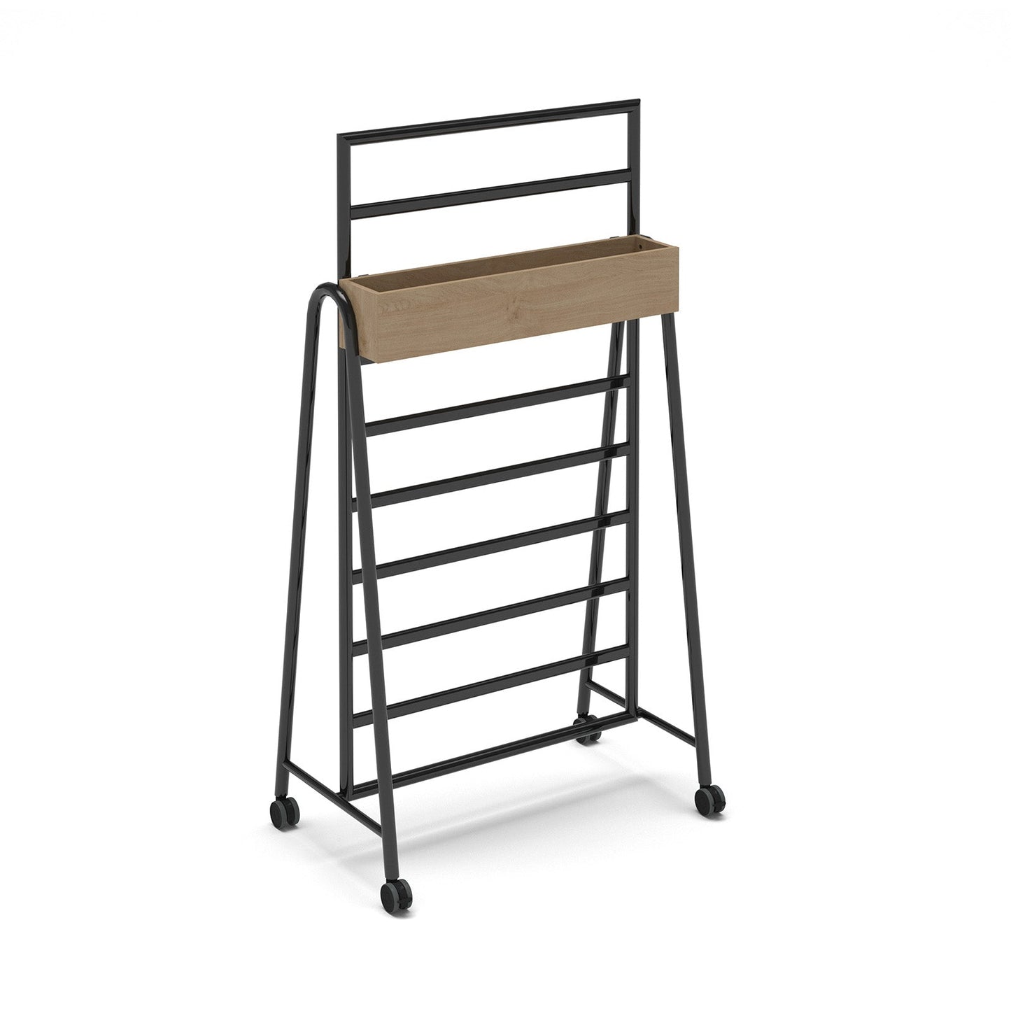 Show planter box add-on for mobile A-frame caddy system