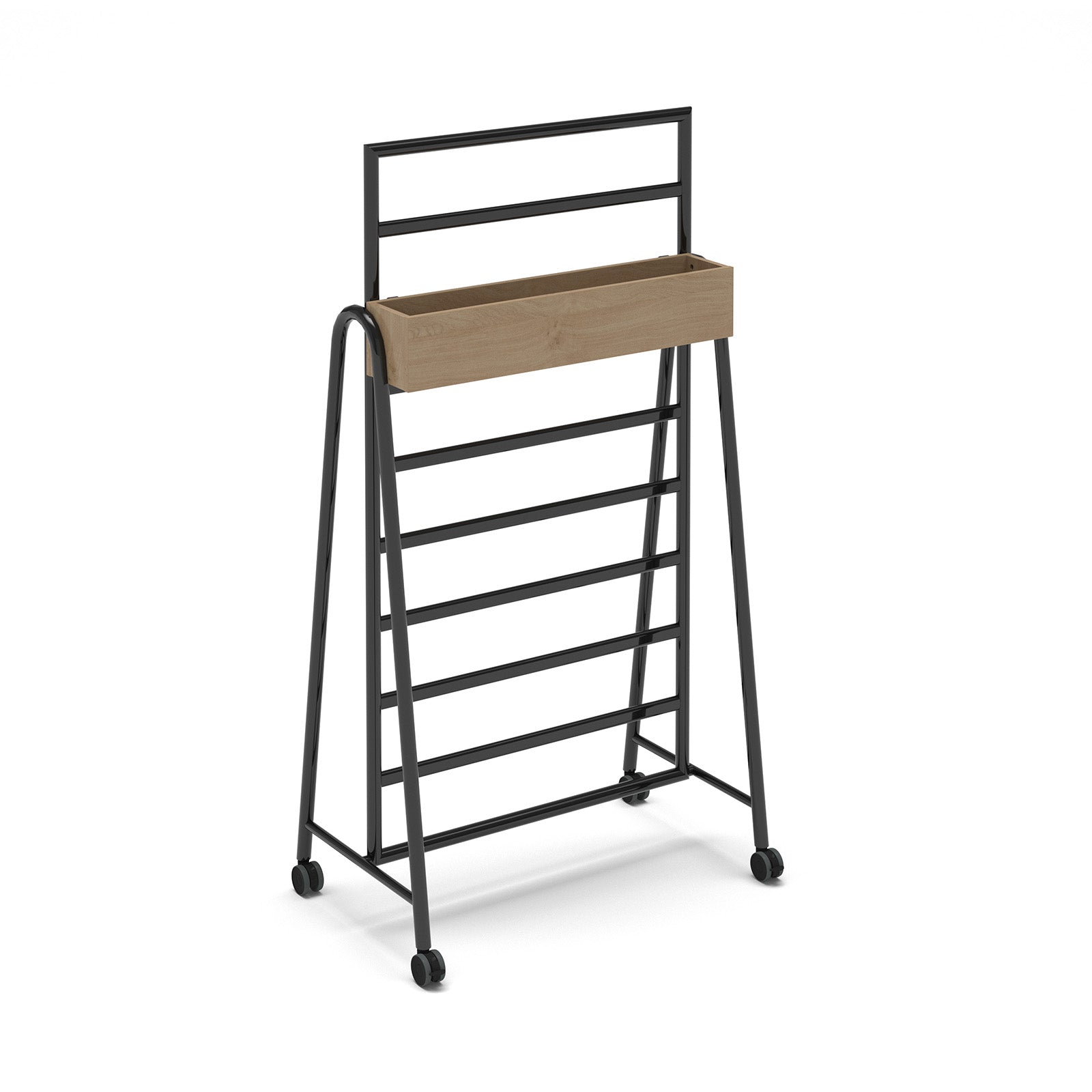 Show planter box add-on for mobile A-frame caddy system