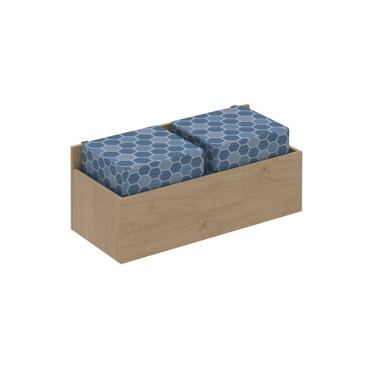 Show seating storage add-on to hold 2 cube seats for mobile A-frame caddy system