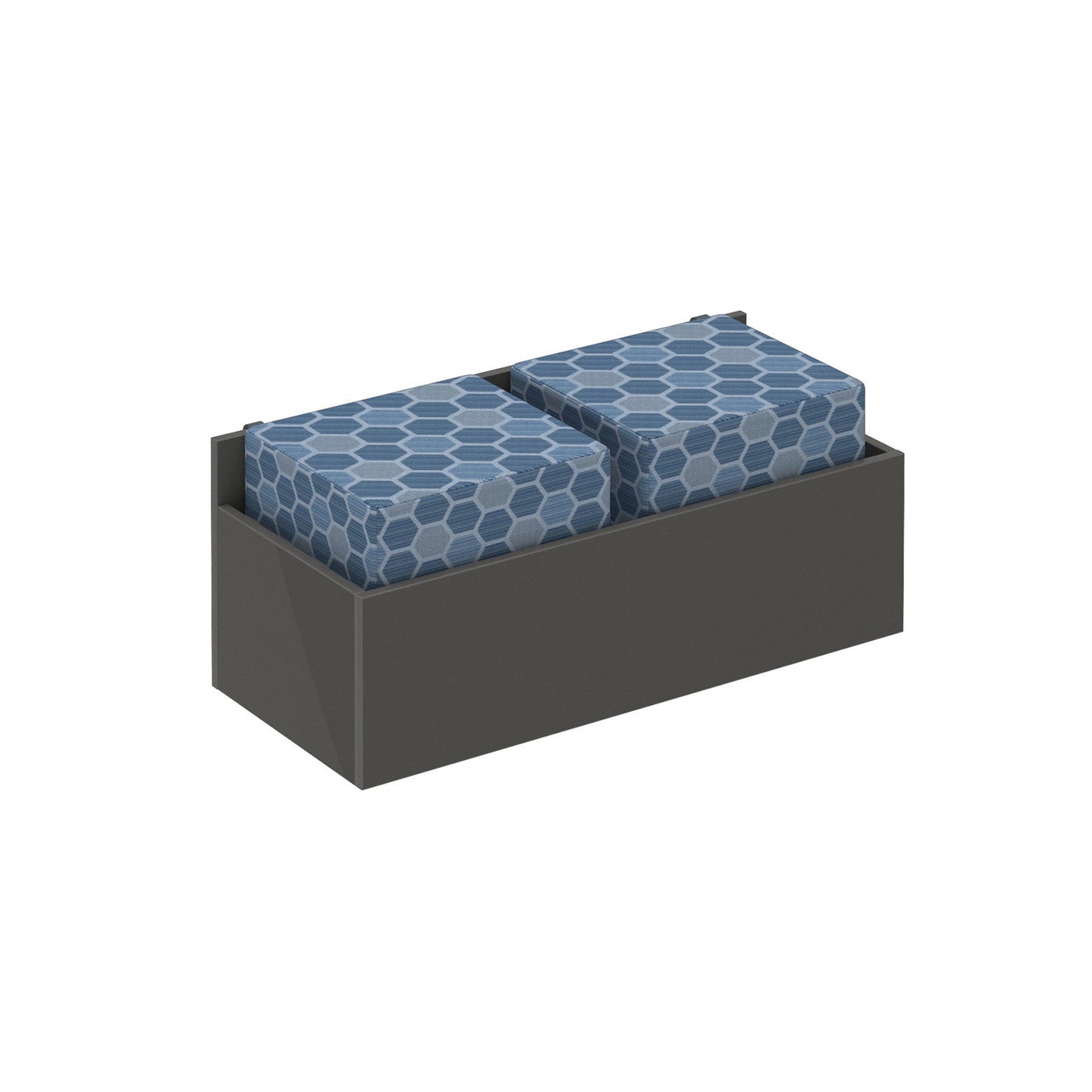 Show seating storage add-on to hold 2 cube seats for mobile A-frame caddy system