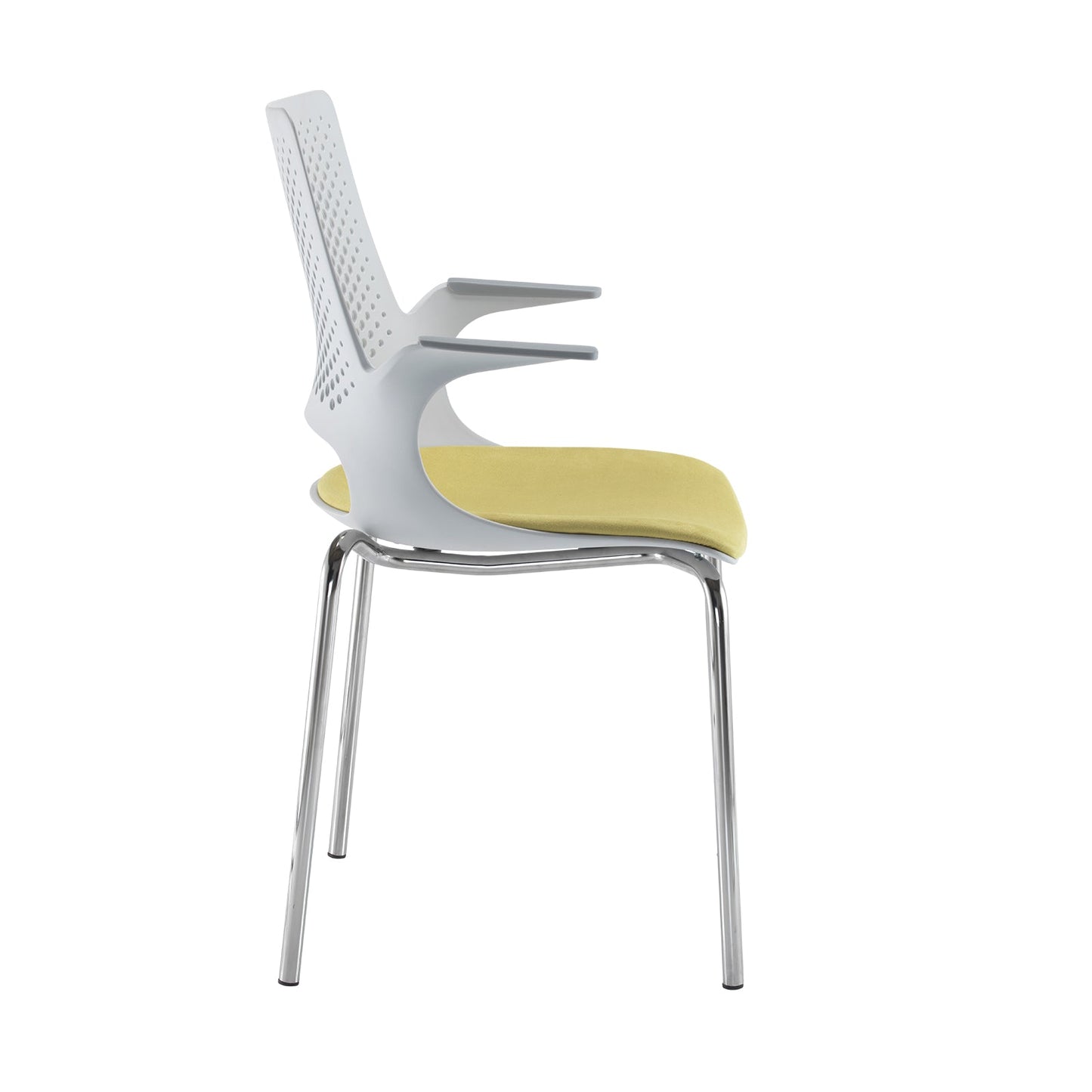 Solus designer 4 leg frame meeting chair with upholstered seat