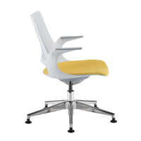Solus designer operators chair with glides and upholstered seat