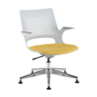 Solus designer operators chair with glides and upholstered seat