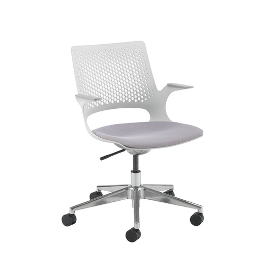 Solus designer operators chair with upholstered seat