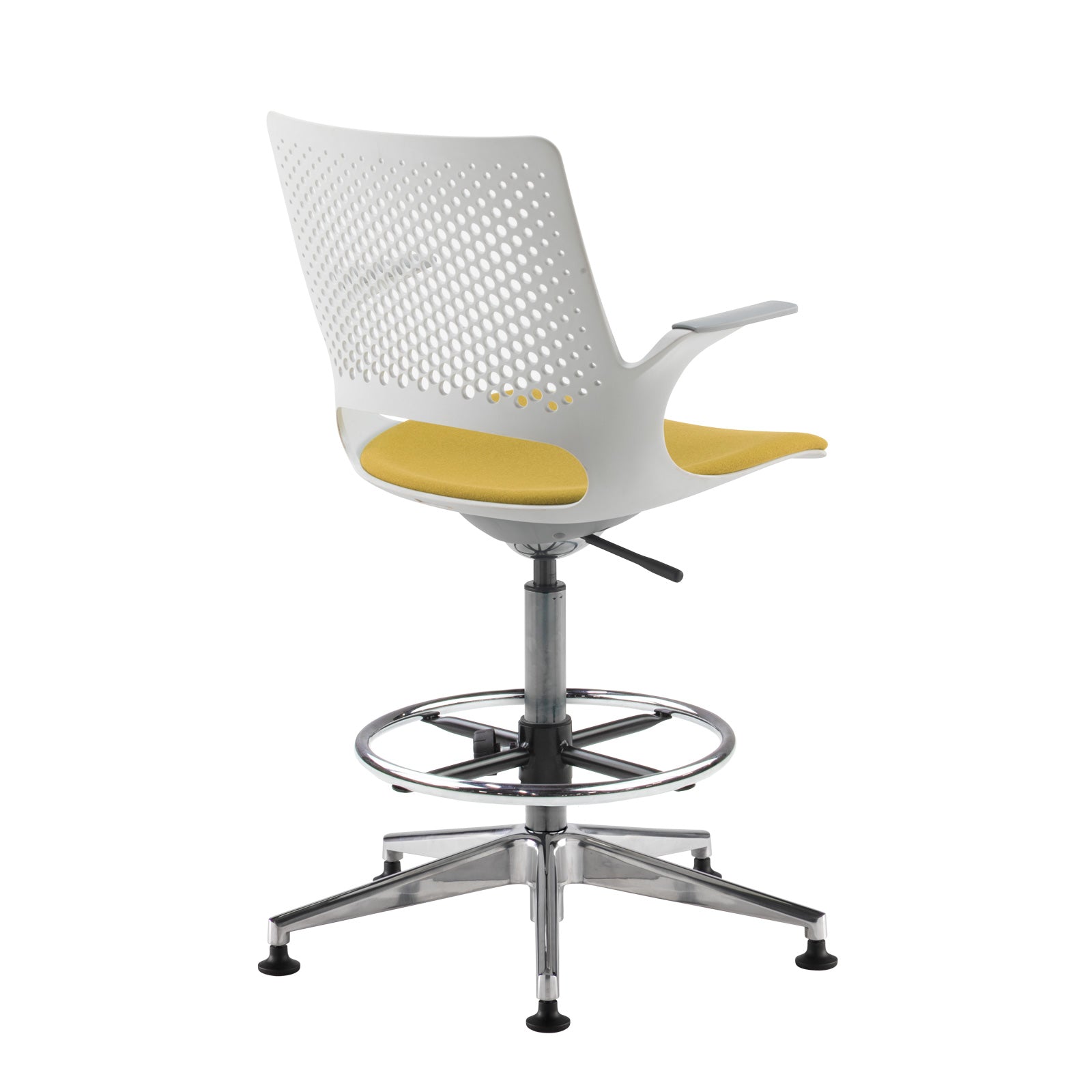 Solus designer draughtsman's chair with upholstered seat