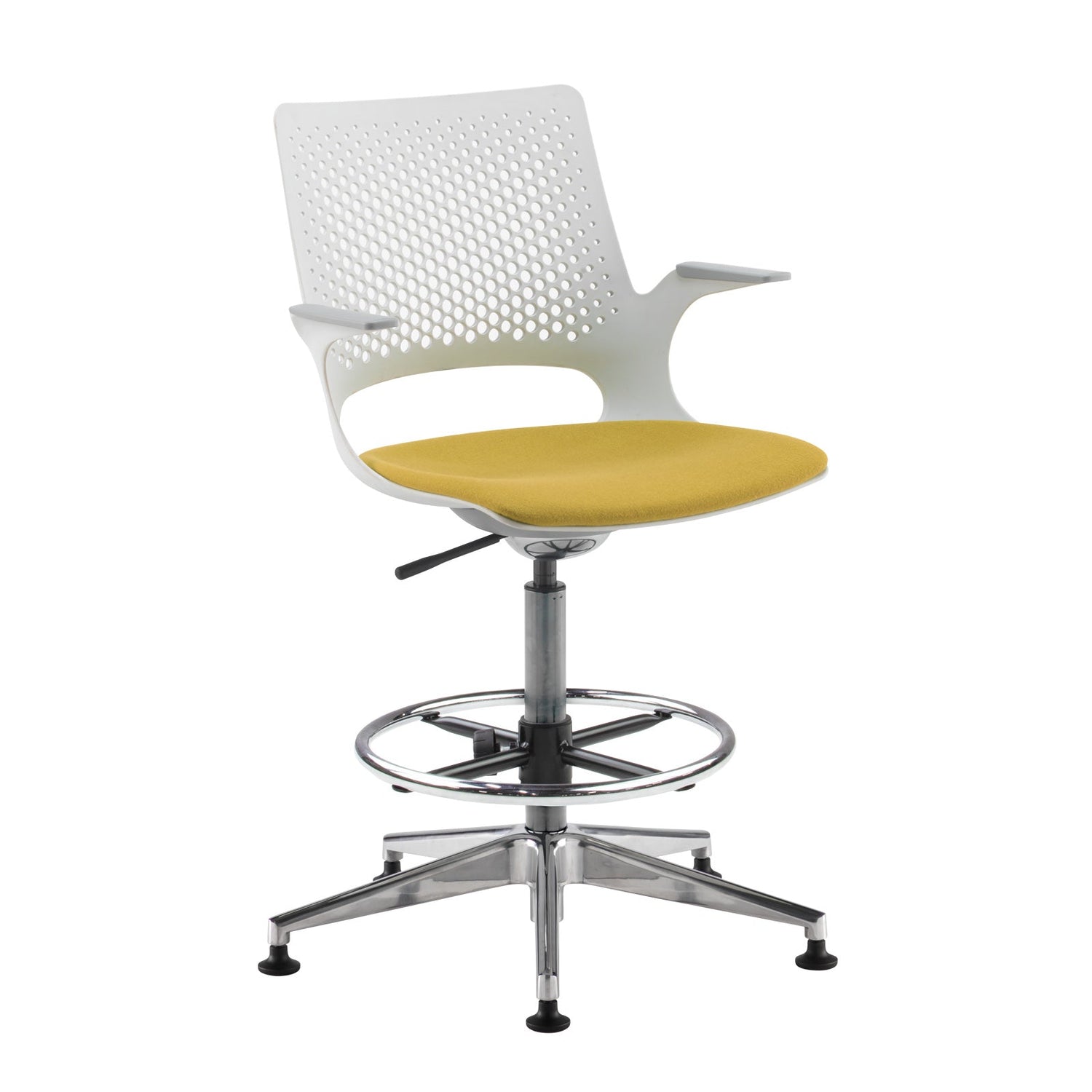Solus designer draughtsman's chair with upholstered seat