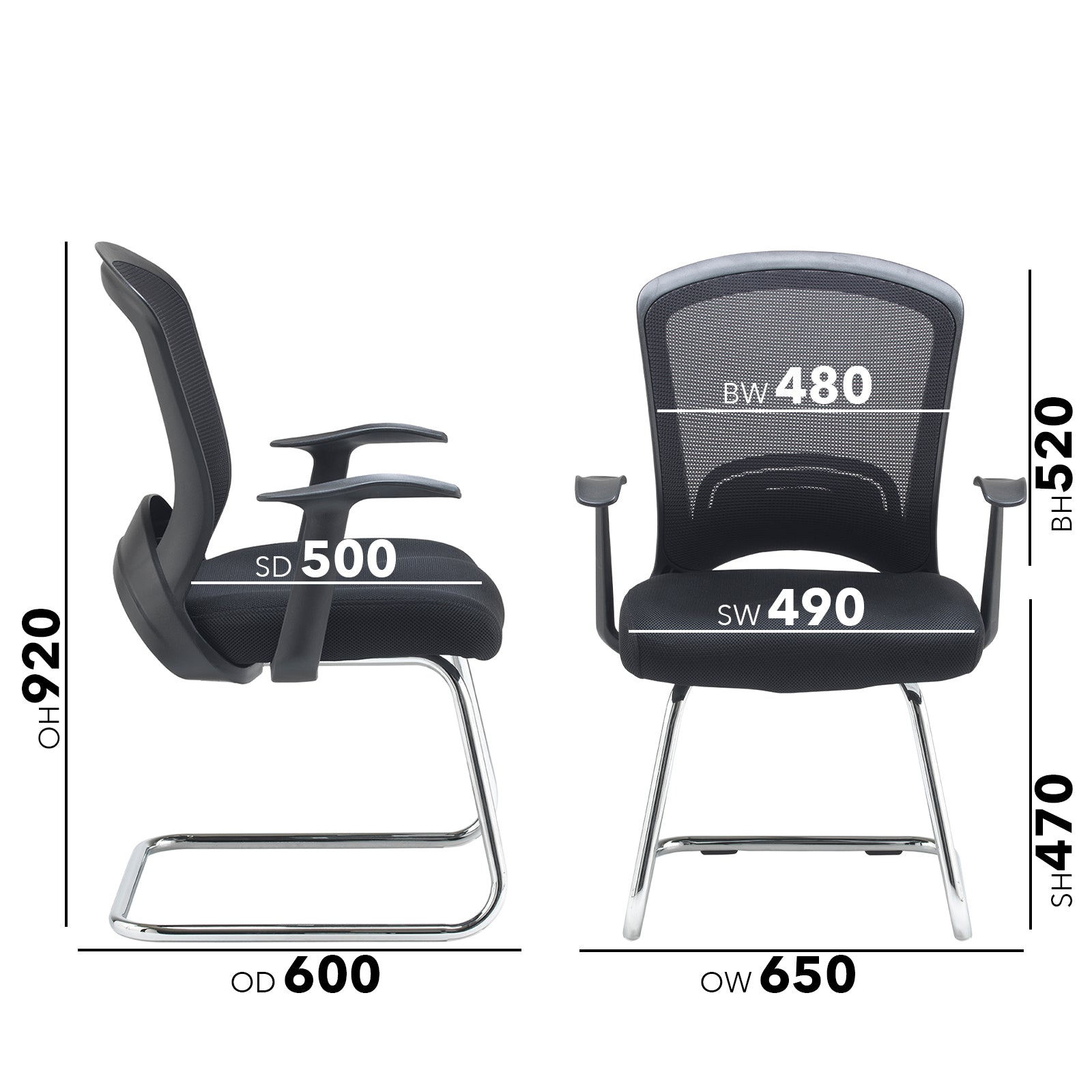 Solaris mesh visitors chair