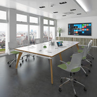 Solus designer operators chair with upholstered seat