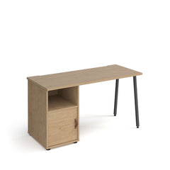 Sparta A-Frame 600Mm Deep Desk With Support Pedestal and Cupboard Door