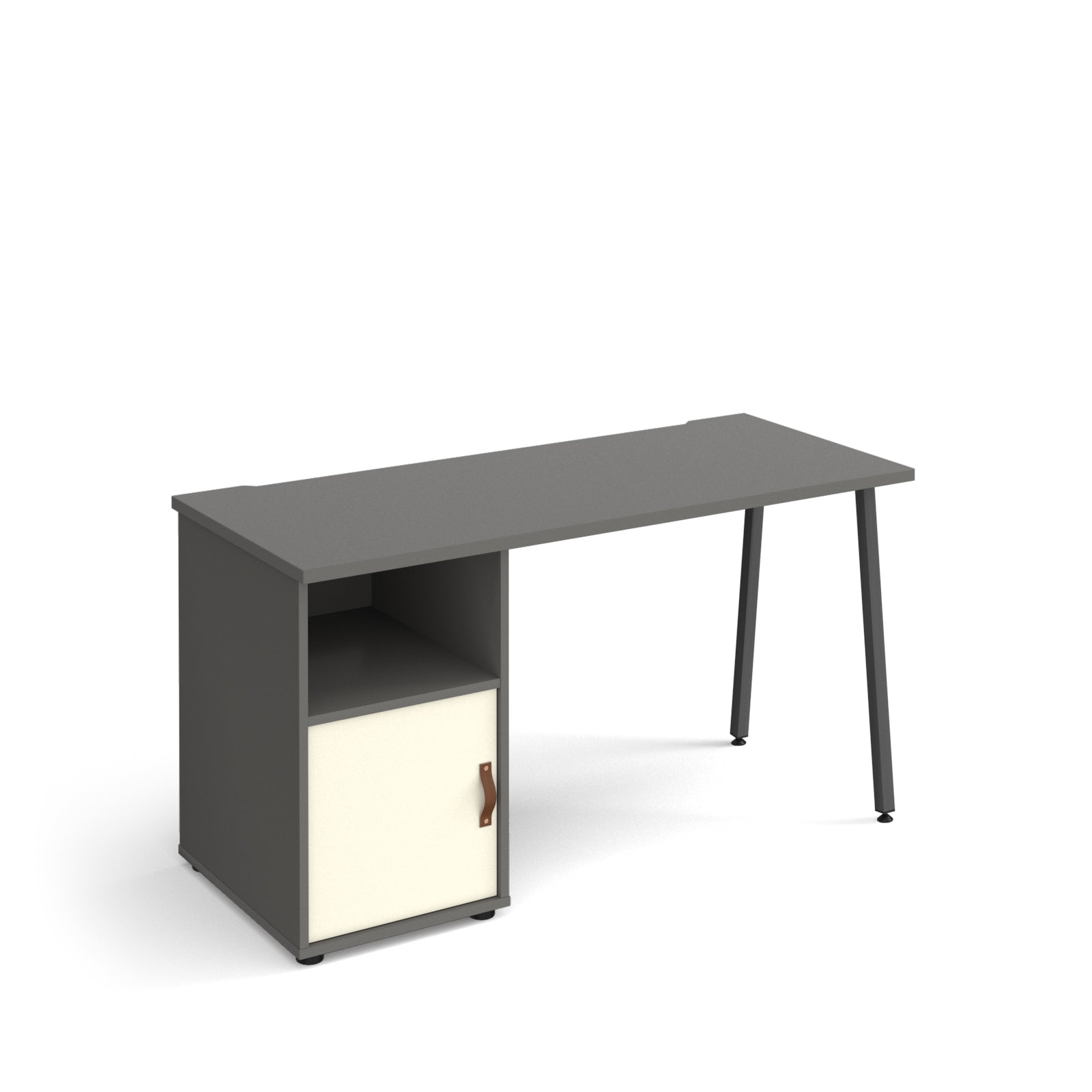 Sparta A-Frame 600Mm Deep Desk With Support Pedestal and Cupboard Door