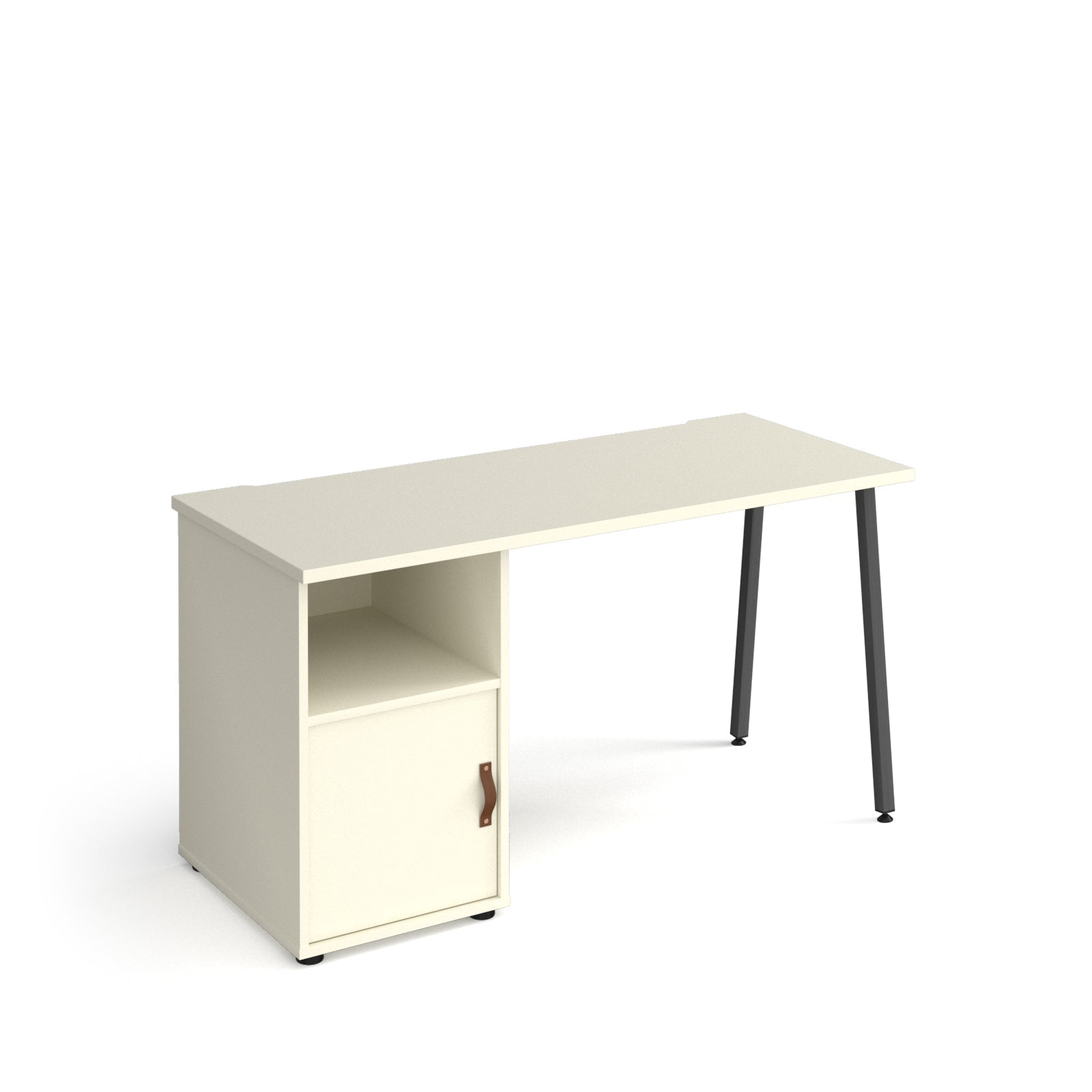 Sparta A-Frame 600Mm Deep Desk With Support Pedestal and Cupboard Door