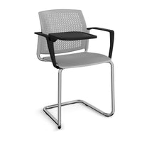 Santana cantilever chair with plastic seat and perforated back