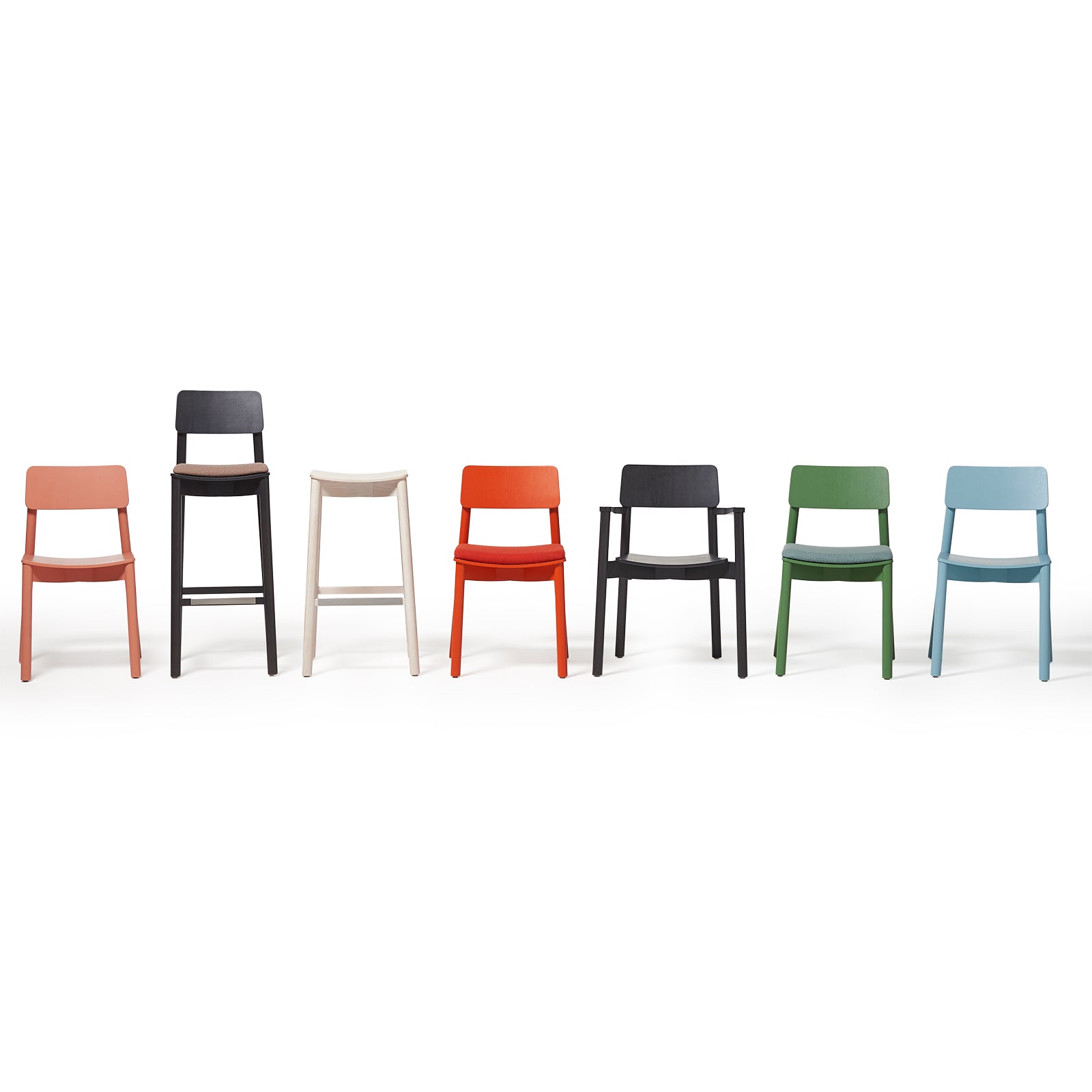 Stark Stool with Backrest