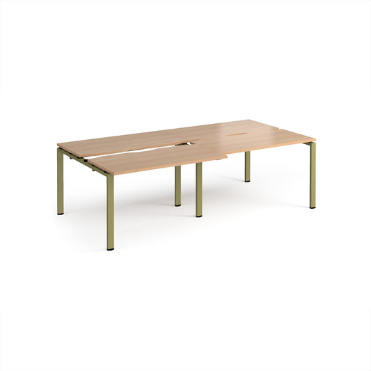 Adapt sliding top double B2B desks 1200mm deep