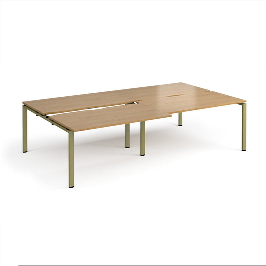 Adapt sliding top double B2B desks 1600mm deep
