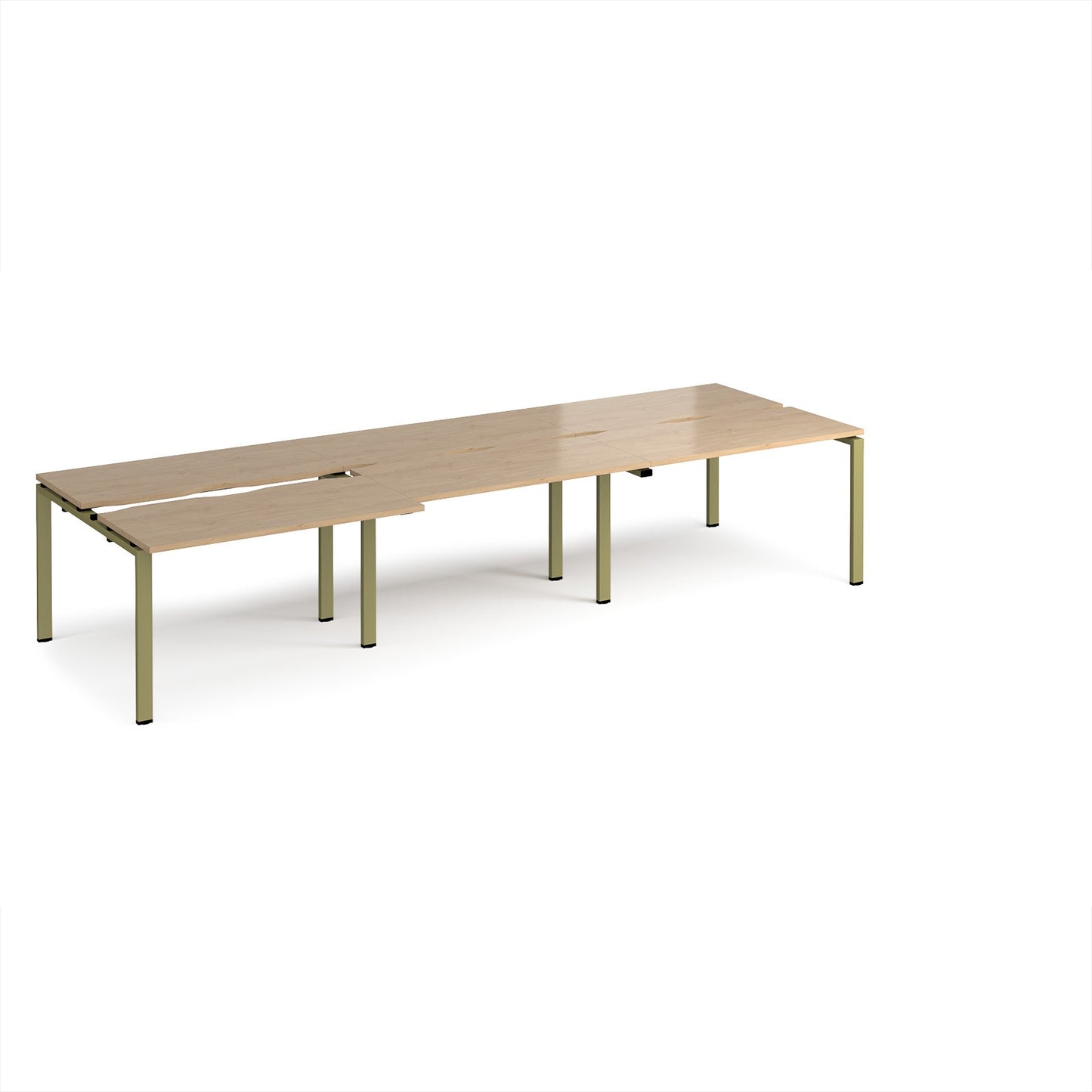 Adapt sliding top triple B2B desks 1200mm deep