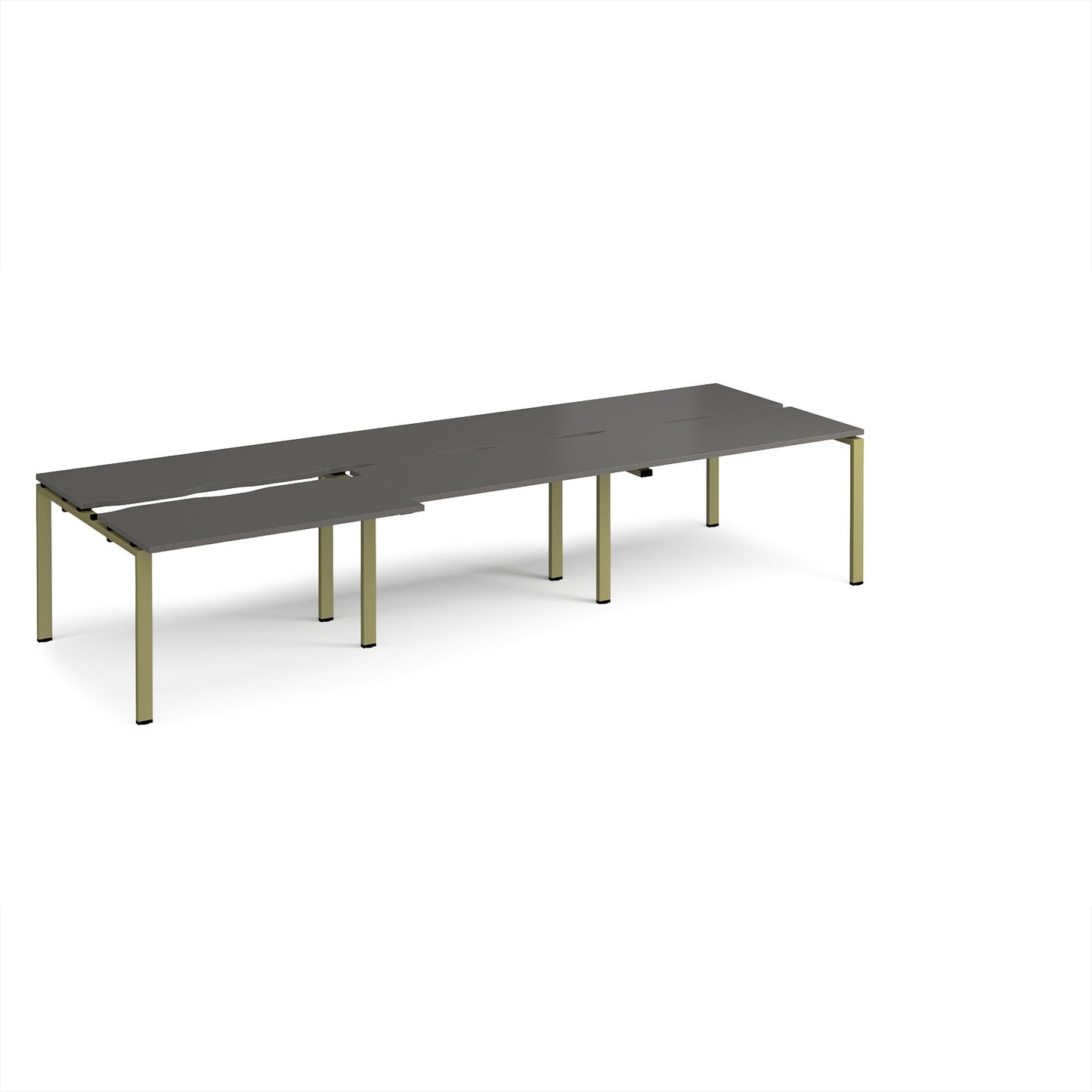 Adapt sliding top triple B2B desks 1200mm deep