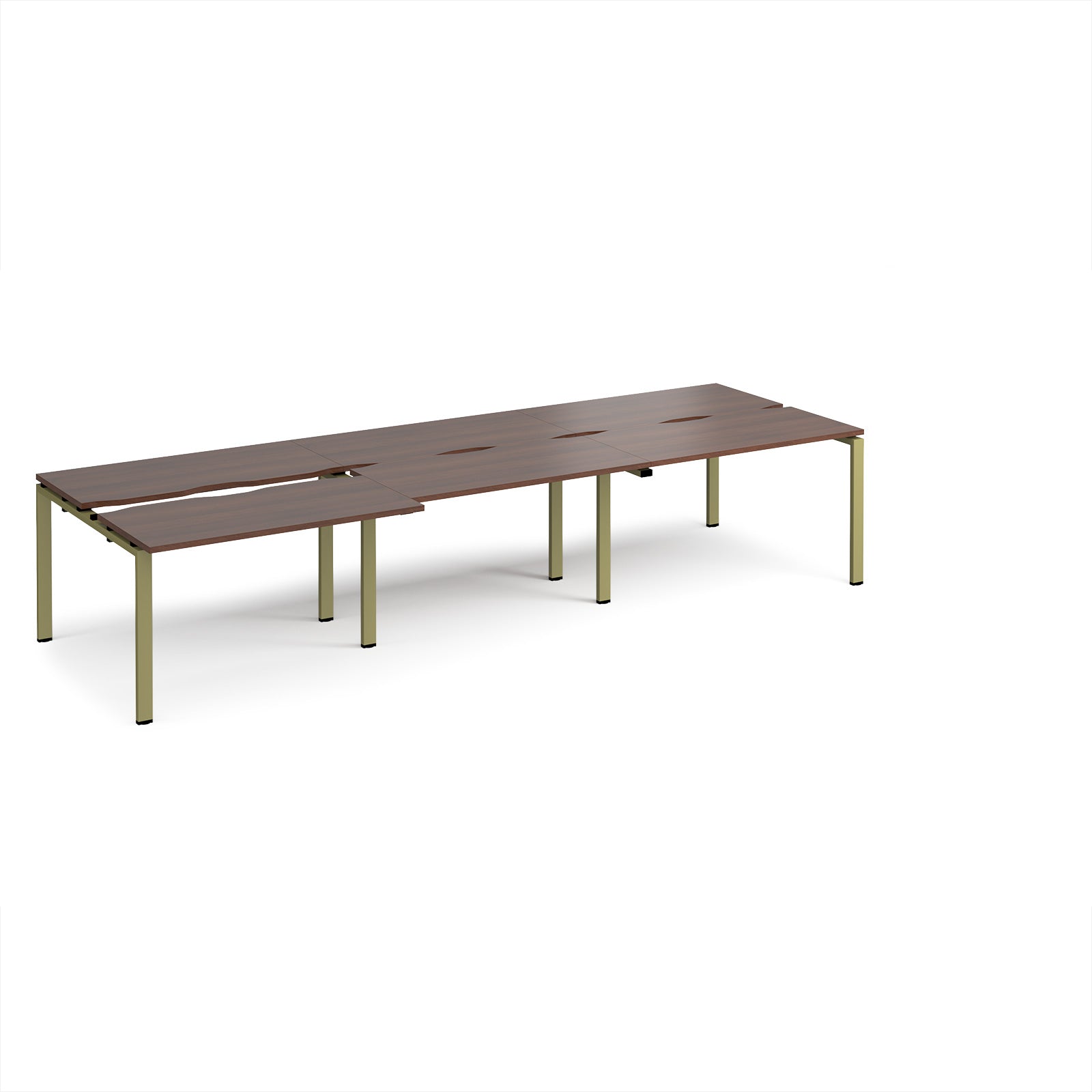 Adapt sliding top triple B2B desks 1200mm deep