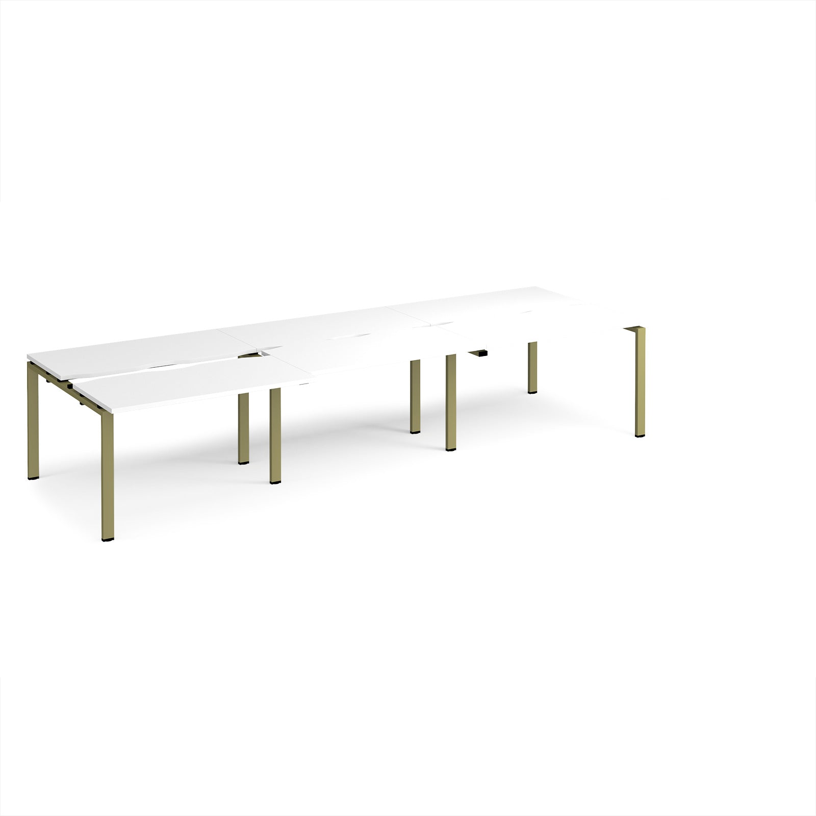 Adapt sliding top triple B2B desks 1200mm deep