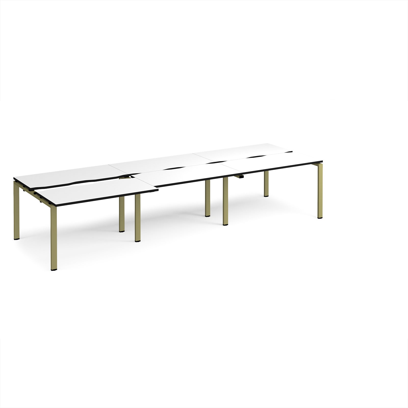 Adapt sliding top triple B2B desks 1200mm deep