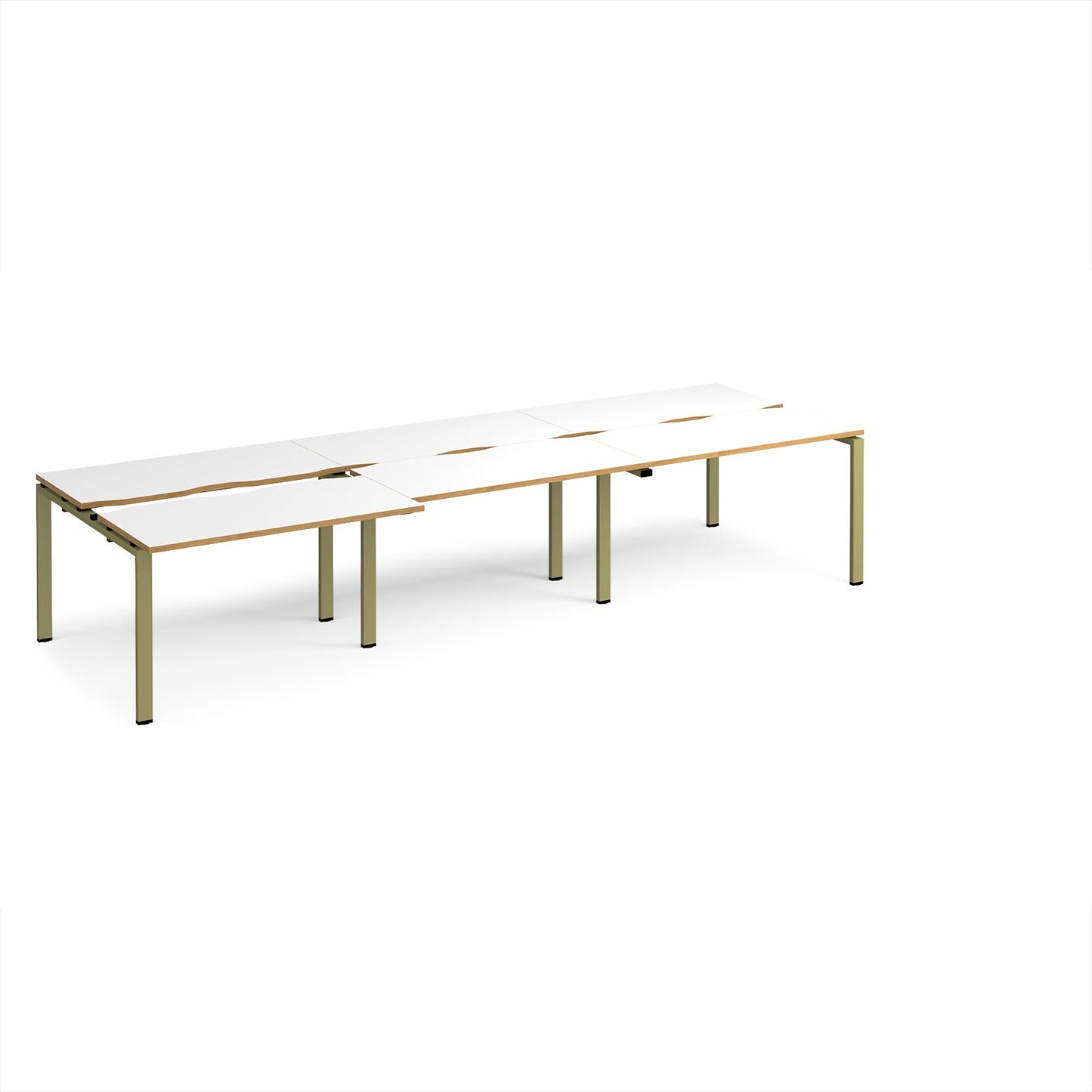 Adapt sliding top triple B2B desks 1200mm deep