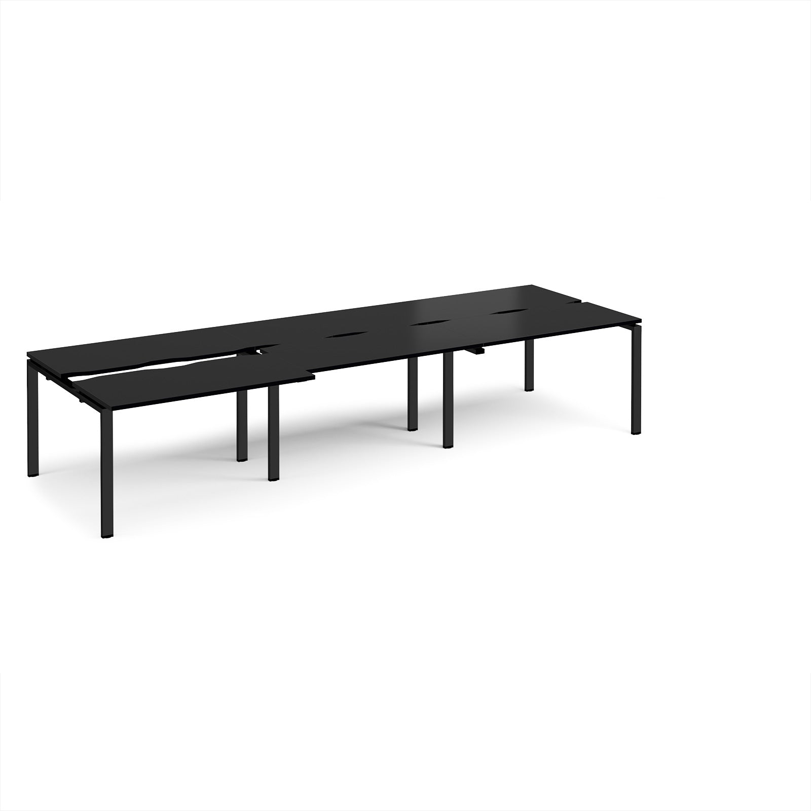 Adapt sliding top triple B2B desks 1200mm deep