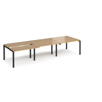 Adapt sliding top triple B2B desks 1200mm deep