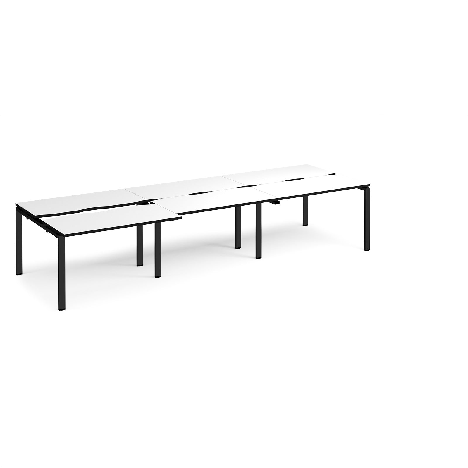 Adapt sliding top triple B2B desks 1200mm deep