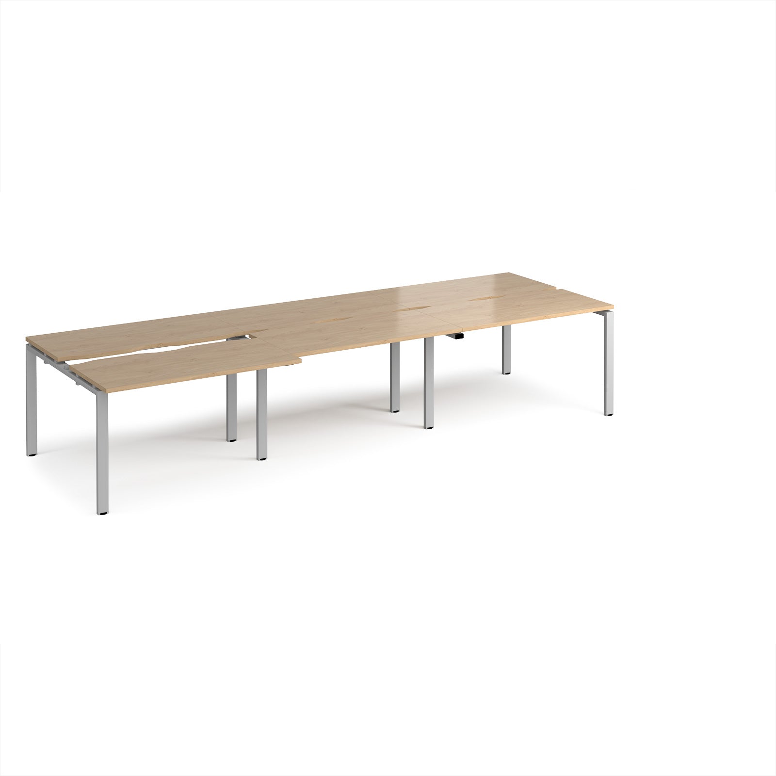 Adapt sliding top triple B2B desks 1200mm deep