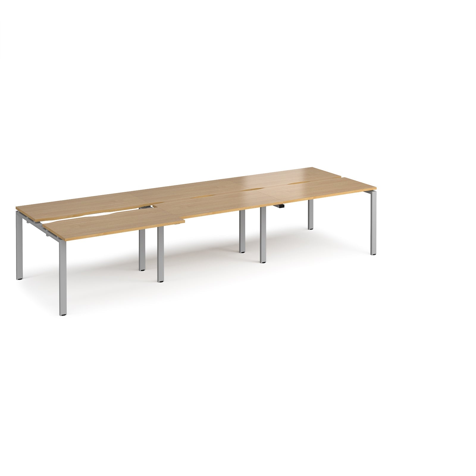 Adapt sliding top triple B2B desks 1200mm deep