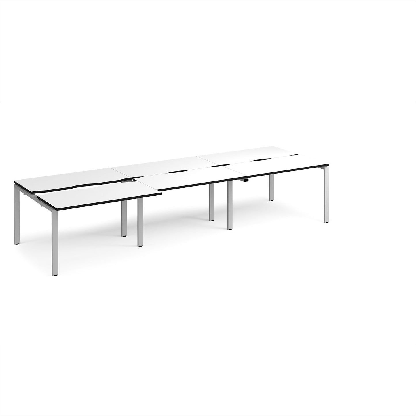 Adapt sliding top triple B2B desks 1200mm deep