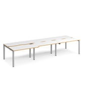 Adapt sliding top triple B2B desks 1200mm deep