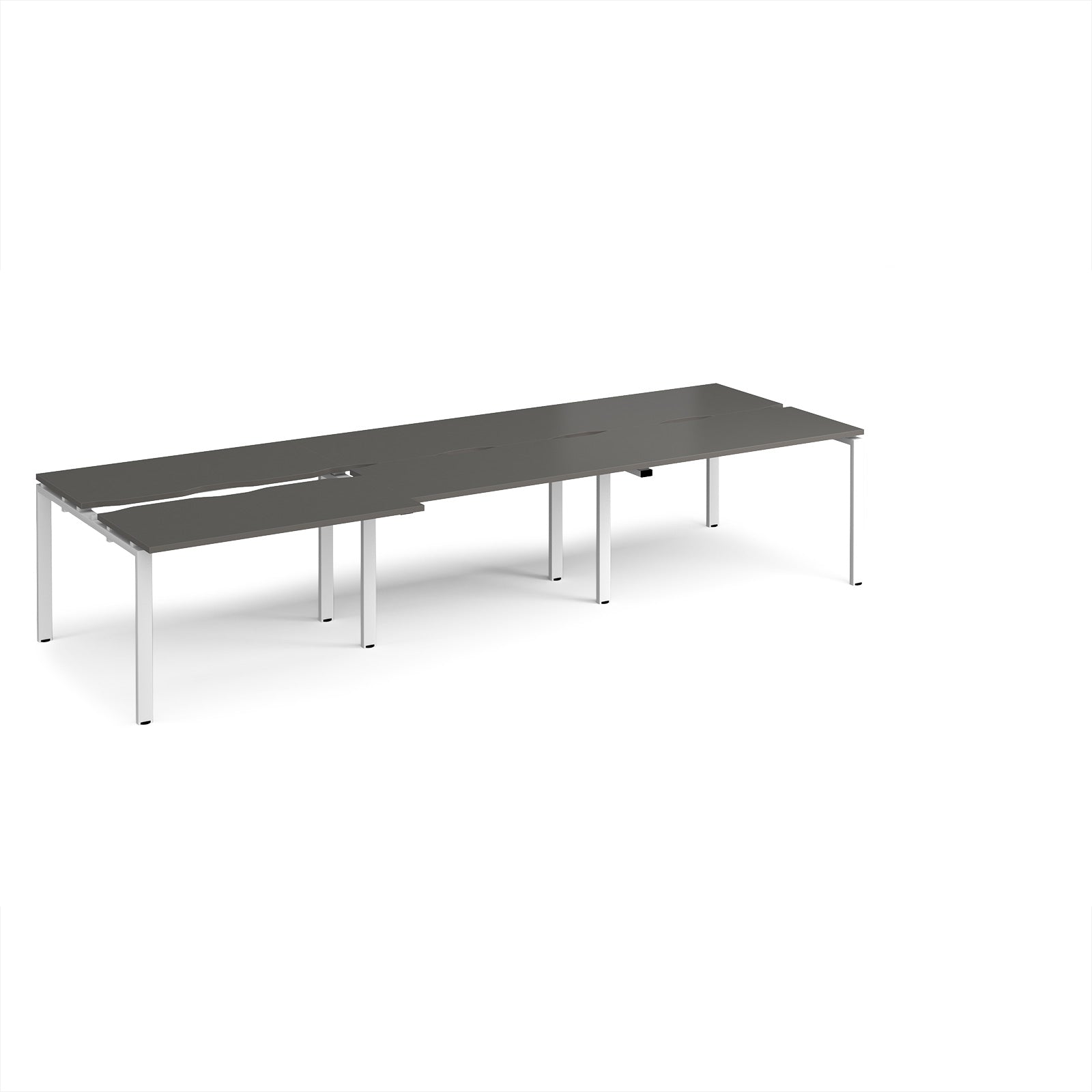 Adapt sliding top triple B2B desks 1200mm deep
