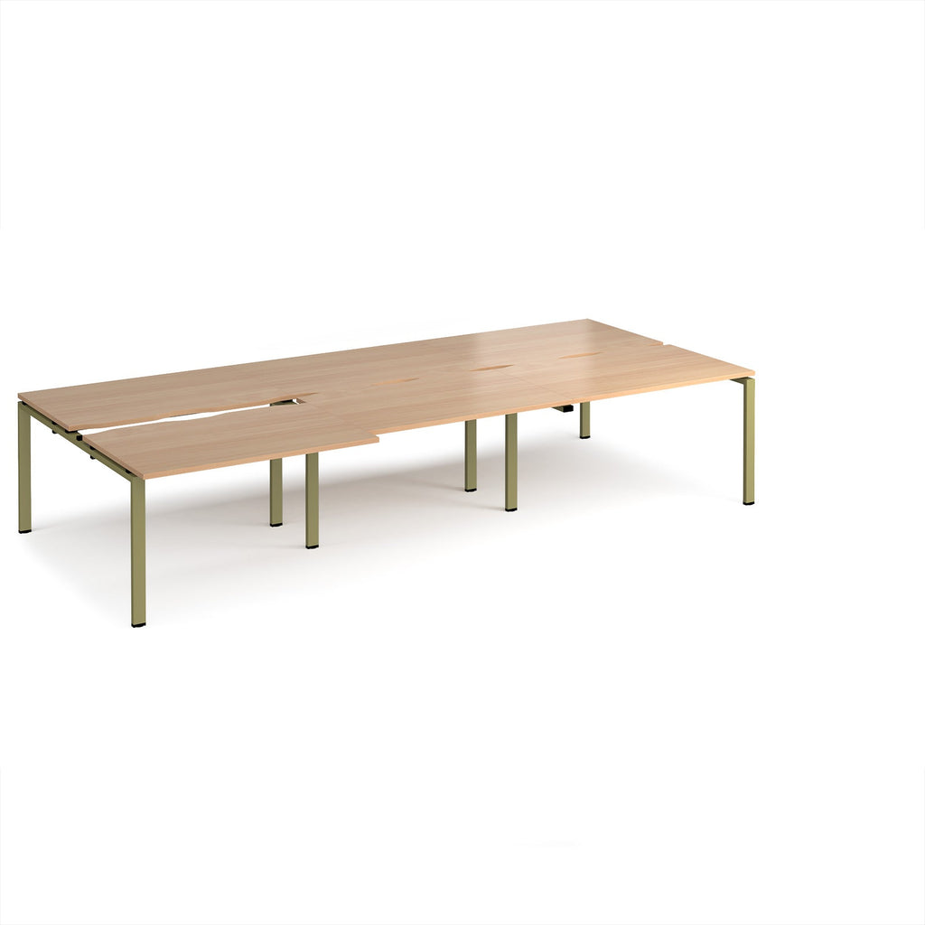 Adapt sliding top triple B2B desks 1600mm deep
