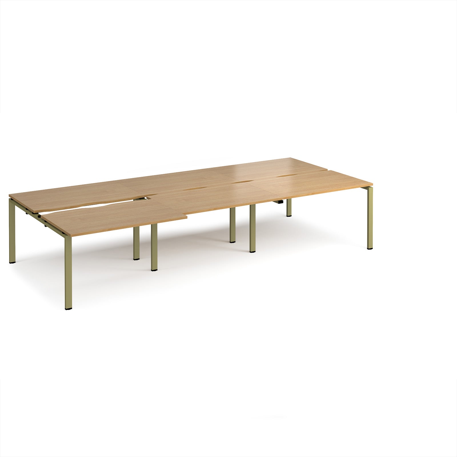 Adapt sliding top triple B2B desks 1600mm deep