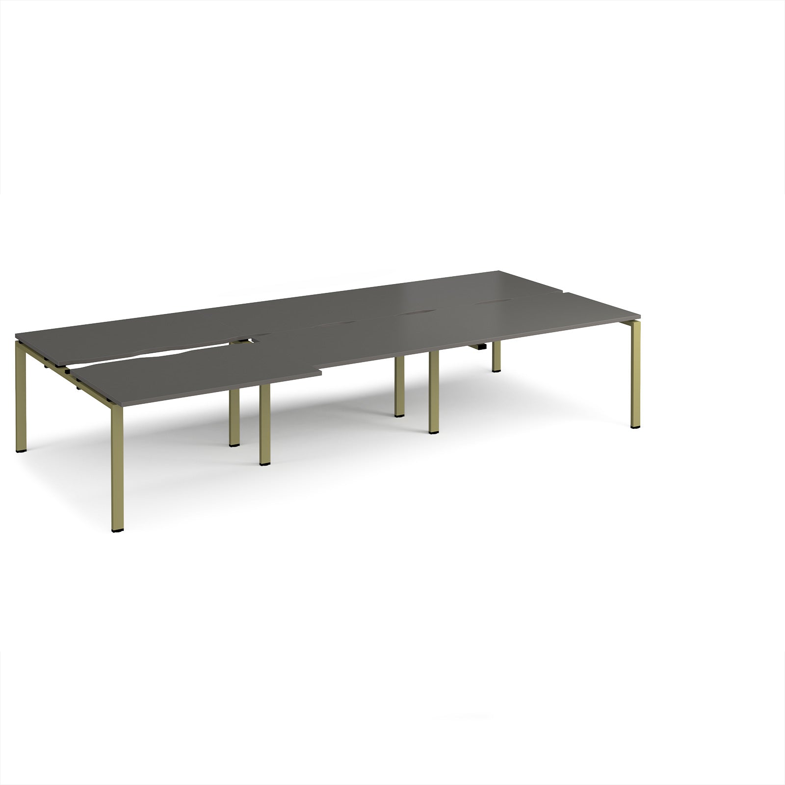 Adapt sliding top triple B2B desks 1600mm deep