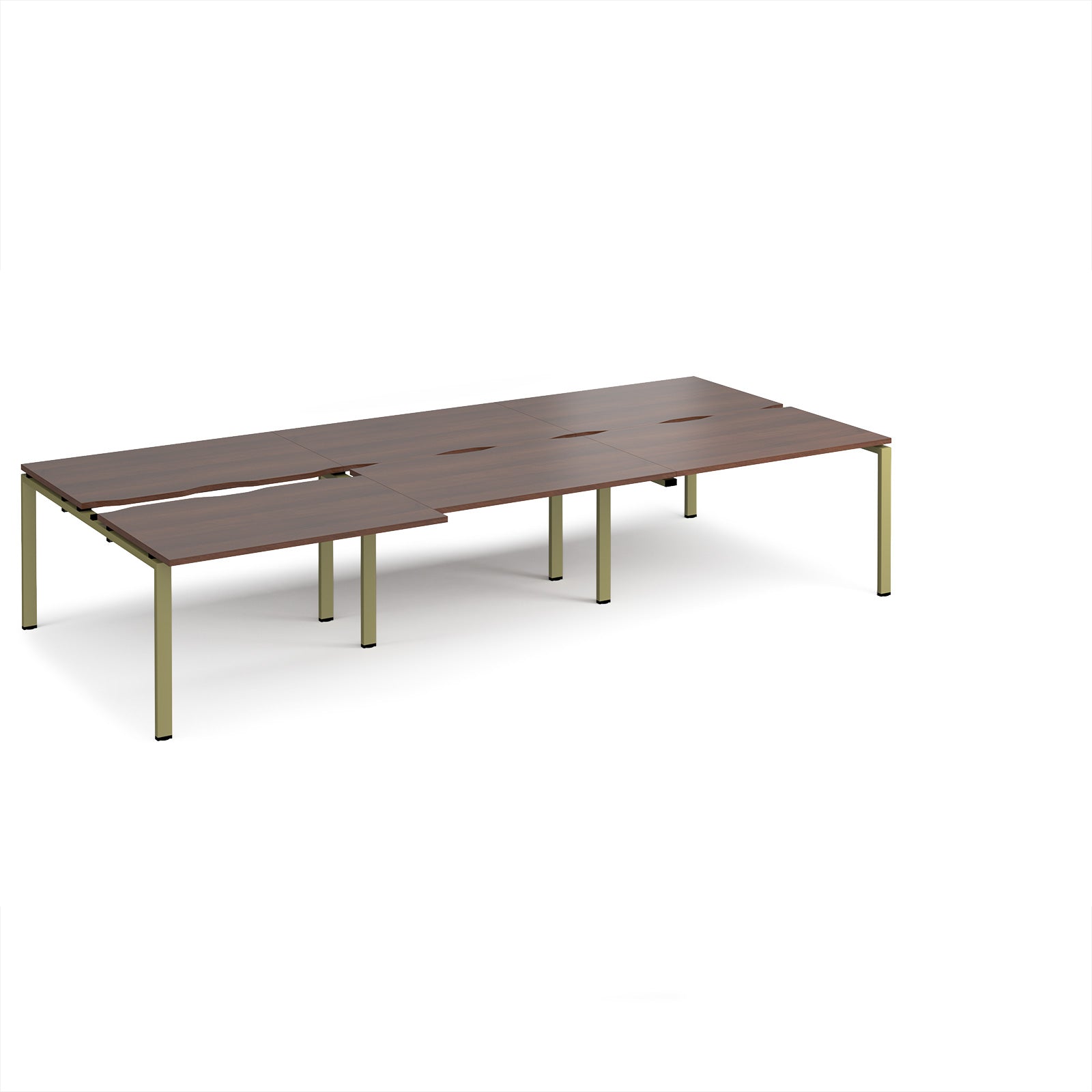 Adapt sliding top triple B2B desks 1600mm deep